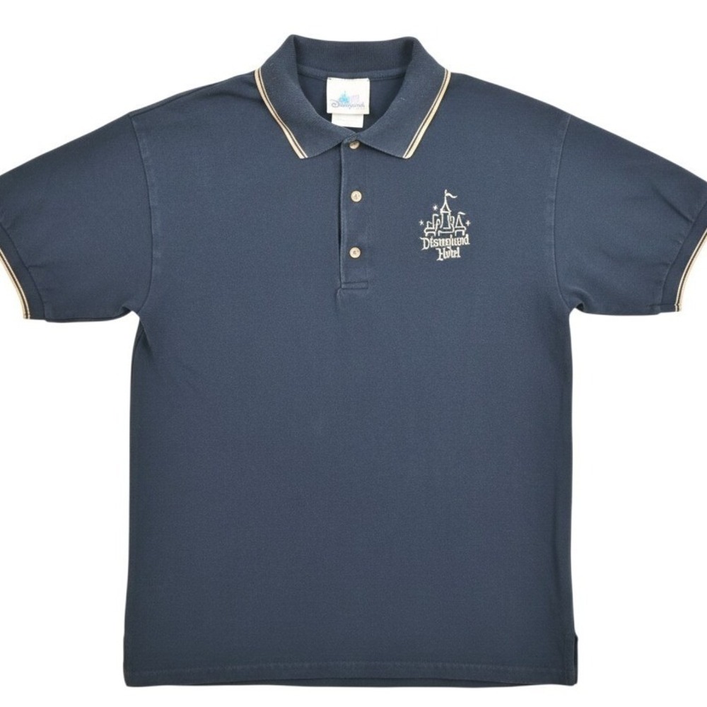 Disneyland Resort Polo Shirt Mens Small Navy Blue Disneyland Hotel Embroidered